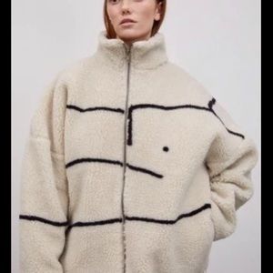 Source Unknown Abstract Sherpa Jacket